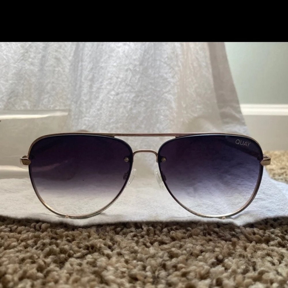 QUAY High Key Rimless Mini Sunglasses
